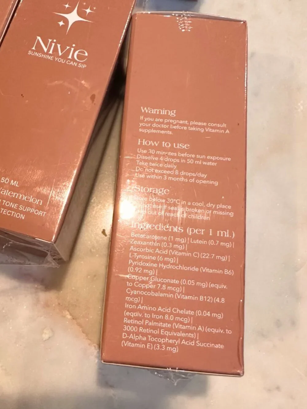 Nivie Tanning Drops Watermelon Flavored   NEW